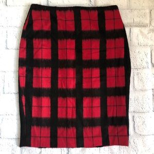 NWT - Wool Blend Plaid Skirt size 4